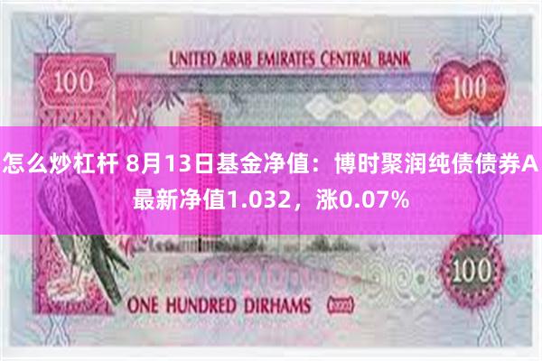 怎么炒杠杆 8月13日基金净值：博时聚润纯债债券A最新净值1.032，涨0.07%